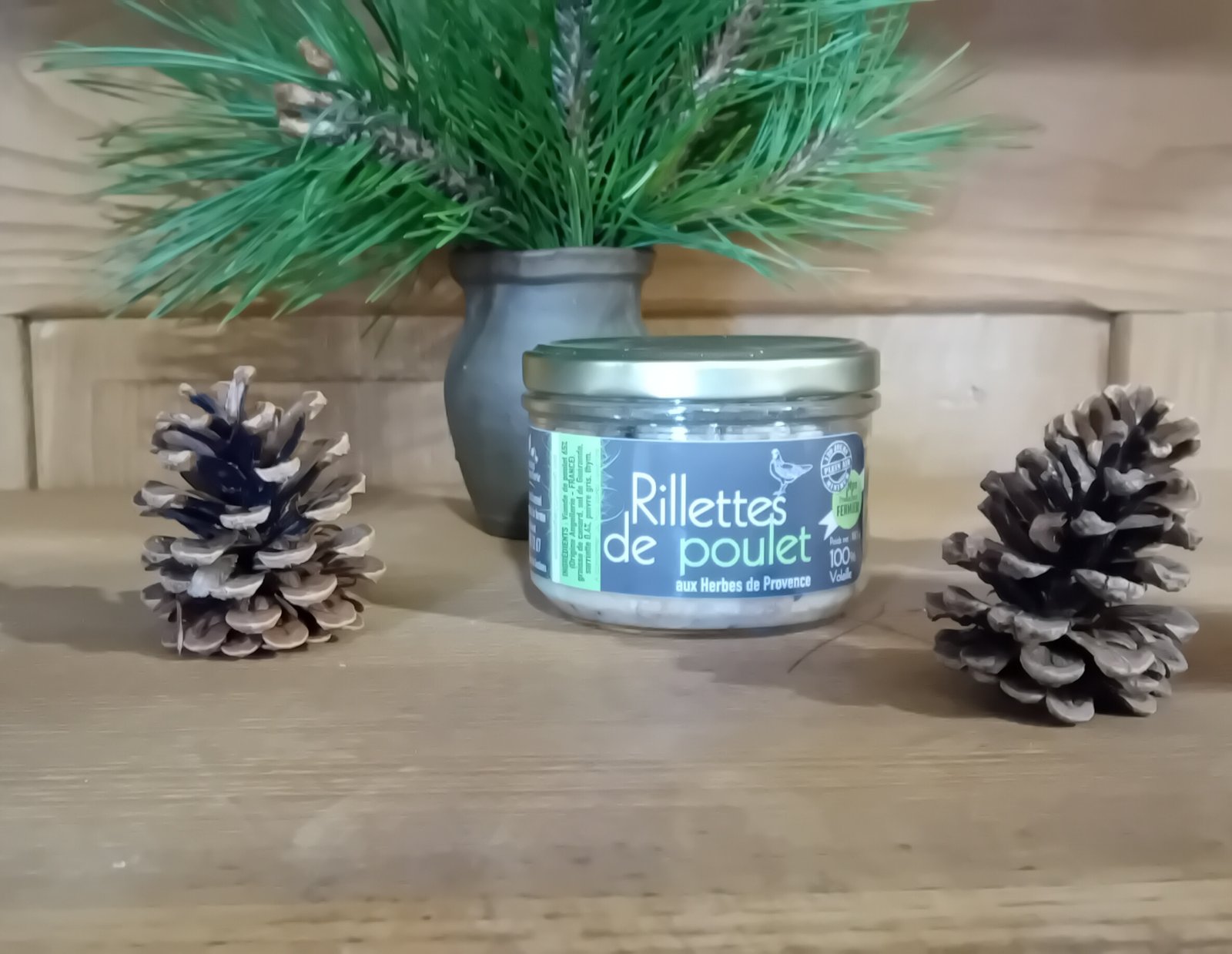 RILLETTE DE POULET AUX HERBES DE PROVENCE - 180g